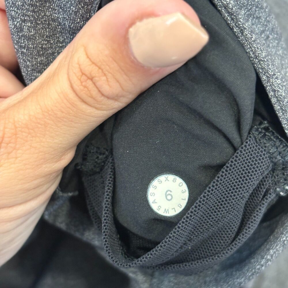 Lululemon Women’s On The Fly Pant Heathered Black Gray Size 6 EUC Stretch W5ASSS - Picture 4 of 8
